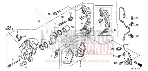 FRONT BRAKE CALIPER CBR500RAE de 2014
